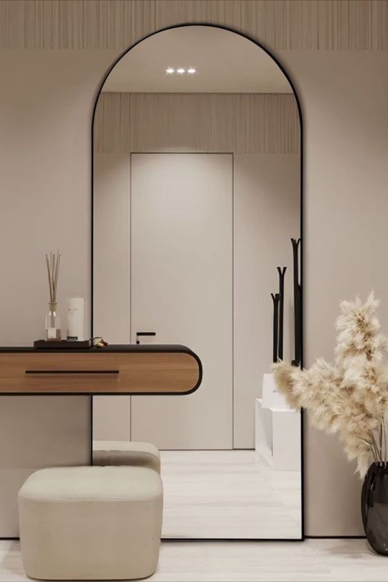 Arch Black Wall Mirrors